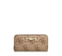 GUESS Purse Janie Logo SLG Zip Around Wallet Latte Logo Light Brown