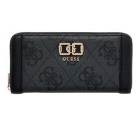 GUESS Purse Karnilla Logo Large Zip Around Wallet Coal Logo Dark Grey