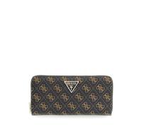 GUESS Purse Laurel II SLG Large Zip Around Wallet Brown Logo Dark Brown