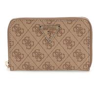 GUESS purse Laurel II SLG Medium Zip Around Wallet Latte Logo