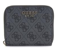 GUESS Laurel II SLG Small Zip Around Wallet Coal Logo, Coal logo