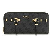 GUESS Purse Leona Logo SLG Zip Around Wallet Coal Logo Dark Grey
