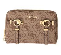 GUESS Purse Leona Logo SLG Zip Around Wallet Latte Logo Light Brown