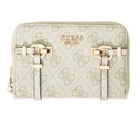 GUESS Purse Leona Logo SLG Zip Around Wallet Sage Logo Khaki