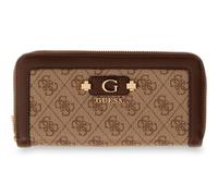 GUESS Purse Lindsey SLG Zip Around Wallet Latte Logo Brown