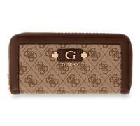 GUESS Purse Lindsey SLG Zip Around Wallet Latte Logo Brown