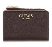 GUESS Purse Melody SLG Zip Around Card Case Brown Dark Brown
