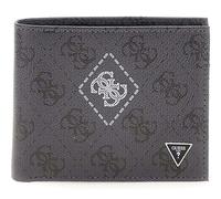 GUESS Purse Milano Bifold Double Wallet Black/White Dark Grey