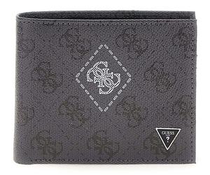 GUESS purse Milano Bifold Double Wallet M Black / White