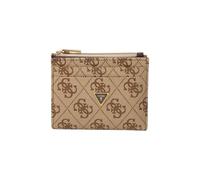 GUESS Purse Milano Bifold Top Zip Wallet Beige Brown Light Brown