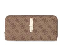 GUESS Purse Yvonne Logo SLG Large Zip Around Wallet Latte Logo Light Brown