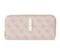GUESS Purse Yvonne Logo SLG Large Zip Around Wallet Stone Logo Beige