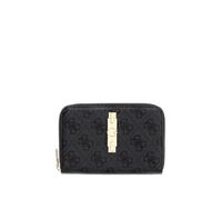 GUESS Purse Yvonne Logo SLG Medium Zip Around Wallet Coal Logo Dark Grey