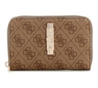 GUESS Purse Yvonne Logo SLG Medium Zip Around Wallet Latte Logo Light Brown
