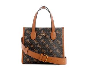 GUESS QN866577 Women's Silvana Mini 2 Logo Handle FLA Bags (Choco Brown, One Size)