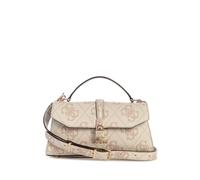 GUESS Queensland Top Handle Flap Bag Dove Logo