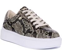 Guess Quilted Hilan Round Toe Womens Trainers Black Grey UK 3 - 8