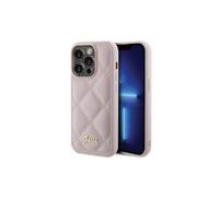 Guess Quilted Metal Logo Case for iphone 15 Pro Max 6.7" Pink - GUHCP15XPSQSQSP