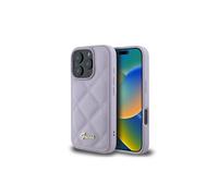 Guess Quilted Metal Logo Case for iPhone 16 Pro 6.3" Light Purple