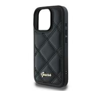 Guess Quilted Metal Logo Case for iPhone 16 Pro Max 6.9" Black