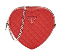 Guess Raine Quilted Mini Red Heart Handbag - Designer Shoulder Bag