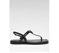 Guess Rainey Toe Post Flat Sandal, Black, Size 8, Women Black