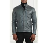 GUESS Real Leather Jacket Jet Black & Biker size L | Leather Jackets Outlet | Men | Black L