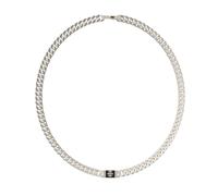 GUESS Rebel Moon Men's Silver Tone 21" Curb Chain Necklace
