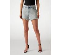 Guess Relaxed Midi Denim Shorts - Blue, Blue, Size 31, Women Blue