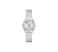 Guess Watches Ladies Silver Tone Mesh Watch - Recycled Steel / Mineral Glass / Mesh
