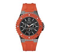 Guess Overdrive Mens Orange Watch W11619G4 Rubber - One Size