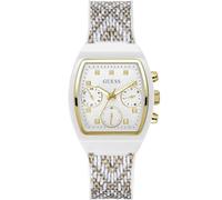 Guess Rendezvous Women's 36mm Brown Plastic Watch with Silicone Strap 3 Bar White Dial Date Display GW0863L2