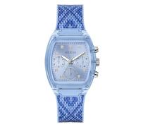 Guess Rendezvous Women's 36mm Plastic Blue Silicone Strap Watch 3 Bar Blue Dial Date Display GW0863L1
