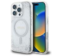 Guess Resin Gradient Glitter Hardcase with MagSafe for iPhone 16 Pro 6.3" Silver