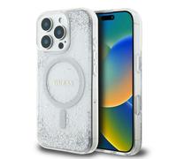 Guess Resin Gradient Glitter Hardcase with MagSafe for iPhone 16 Pro Max 6.9" Silver - GUHMP16XRGRGES