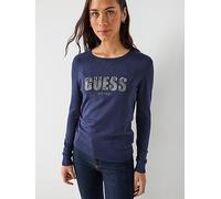 Guess Reyna Logo Jumper, Blue, Size S, Women Blue