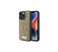 Guess Rhinestone Metal Logo Hard Case for iPhone 15 ProMax 6.7" Yellow