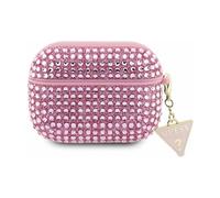 Guess Rhinestone Triangle Charm Case, Pink - AirPods 3
