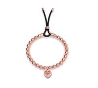 Guess Rose Gold Logo Plaque Bracelet With Black Cord UBB78037 -