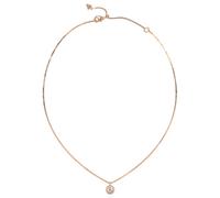 Guess Rose Gold Tone 4G Crystal Charm 16+2" Necklace