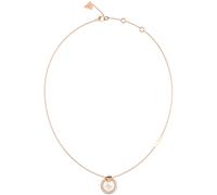 Guess Rose Tone 4G Knot Crystal & Enamel Logo Pendant 16+2" Necklace
