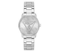 Guess Roxy Women's Stainless Steel 36mm Silver 3 Bar Silver Dial Watch GW0987L1
