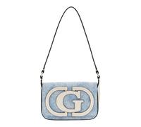 GUESS Ruby Flap Shoulder Bag Denim Logo light blue