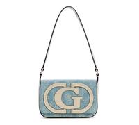 GUESS Ruby Flap Shoulder Bag Denim Logo light blue