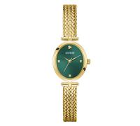 Guess Watches Guess Ladies Ruby Oval Dial Gold Tone Stainless Steel Mesh Strap Watch