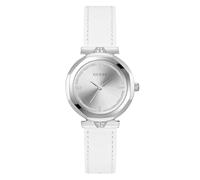 Guess Rumour Women's Leather Watch, Silver, Lanyard
