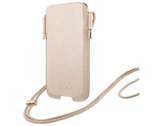 Guess S/M Drawstring Pouch for Smartphones up to 6.1 inches, Gold