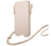 Guess S/M Drawstring Pouch for Smartphones up to 6.1 inches, Golden