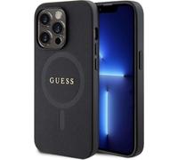 Guess Saffiano Hard Case with MagSafe for iPhone 15 Pro Max 6.7" Black