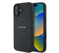 Guess Saffiano Peony Classic Logo Case with MagSafe for iPhone 16 6.1" Black - GUHMP16SAPSMEK